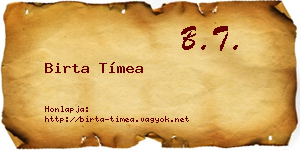 Birta Tímea névjegykártya